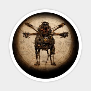 Australian Sheperd Surreal Steampunk Artwork, Dog Lover Magnet